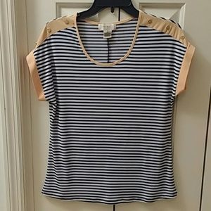 Diana Belle black and white polyester shirt